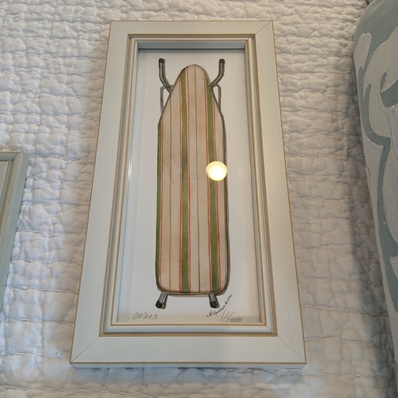 Art for laundry room- framed in creamy white vintage frames - Picture 7 of 8